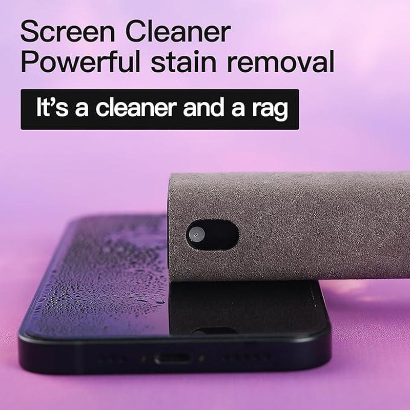 Touchscreen Screen Cleaner Kit 2 Pcs, Phone, Tablet and Car Screen Cleaner, Two in One Spray and Microfiber Cloth(Grey&Pink) Camera Smartphone