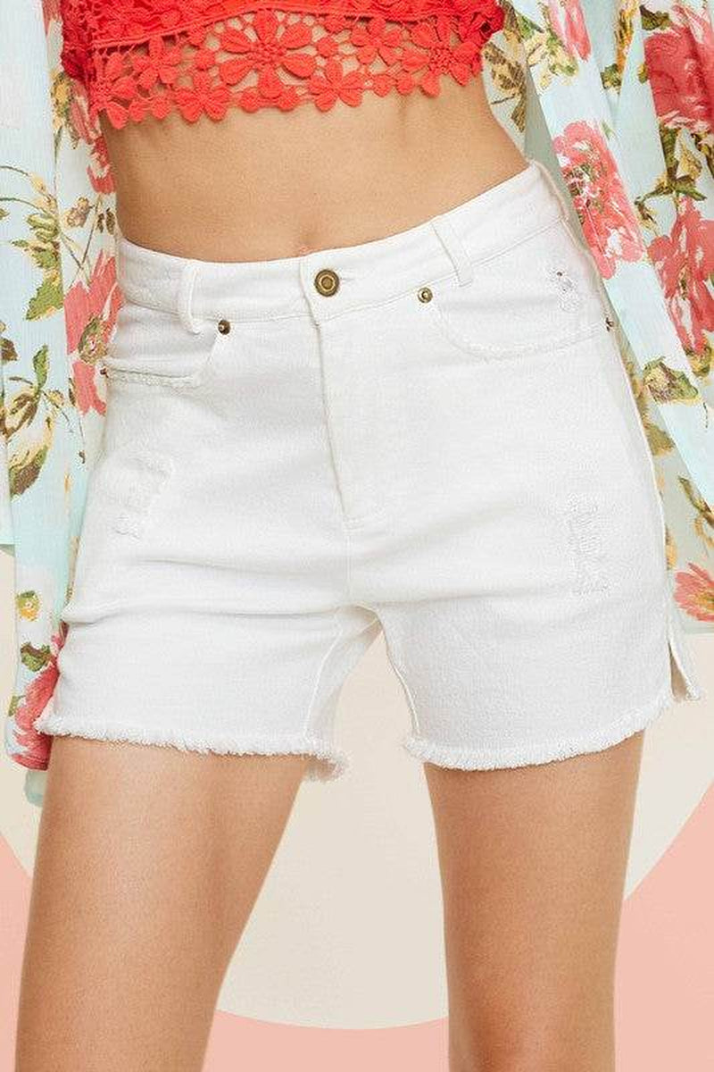 CASUAL WASHED STYLE DENIM SHORTS with POCKETS