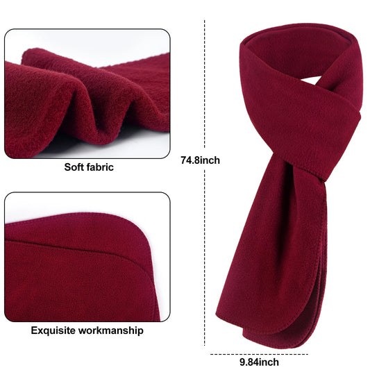 Winter Hats for Women Long Scarf Warmer Gloves Set Winter Accessories for Women Red
