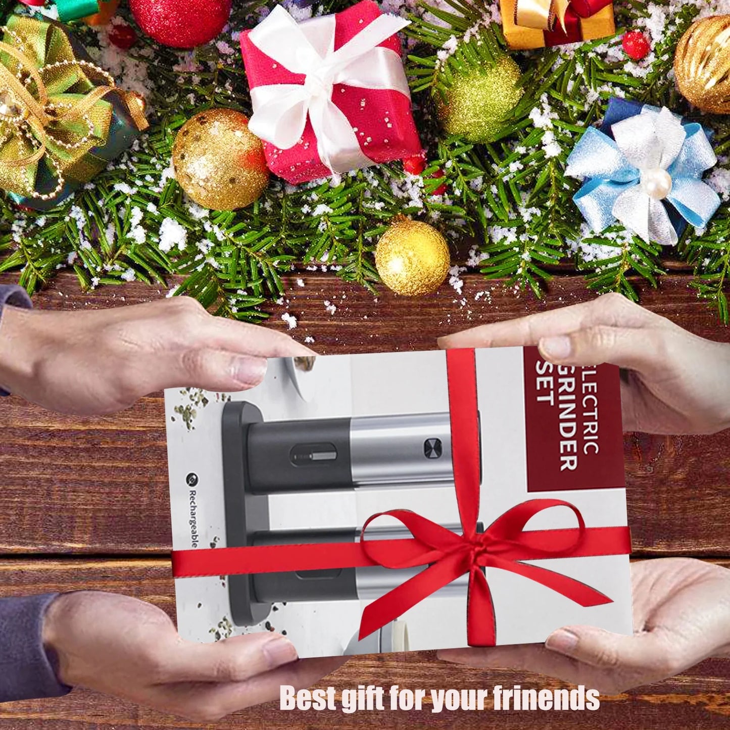 Rechargeable Electric Salt and Pepper Grinder Sets with Charging Base, Stainless Steel Pepper Grinder with Rechargeable Batteries, Salt Grinder with Adjustable Coarseness and LED Blue Light