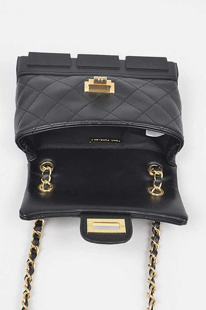 Silicon Bottom Quilted Shouder Bag