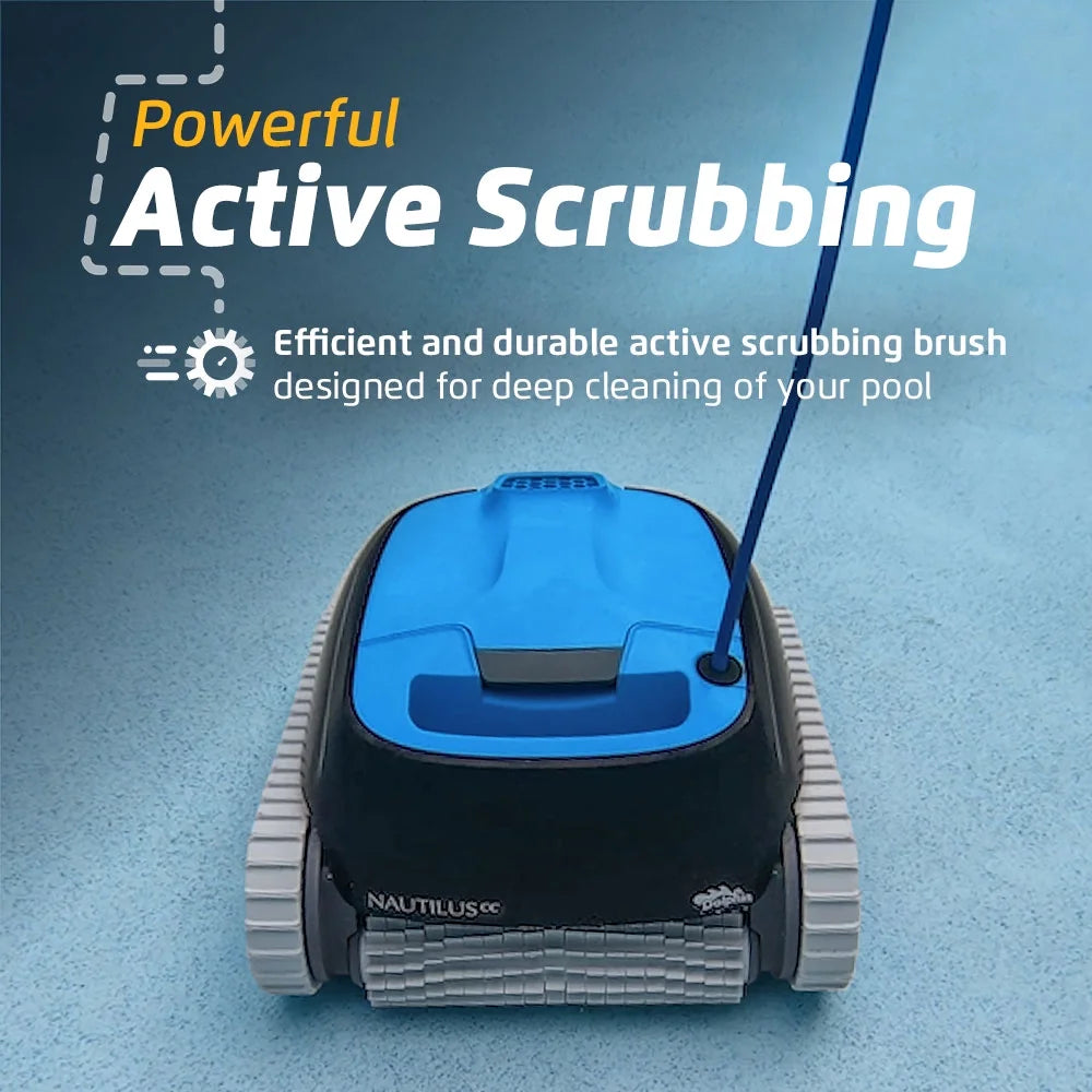 Nautilus CC Robotic Pool Vacuum Cleaner with Universal Caddy — Easy to Transport and Store Your — Ideal for Above/In-Ground Pools up to 33 FT in Length