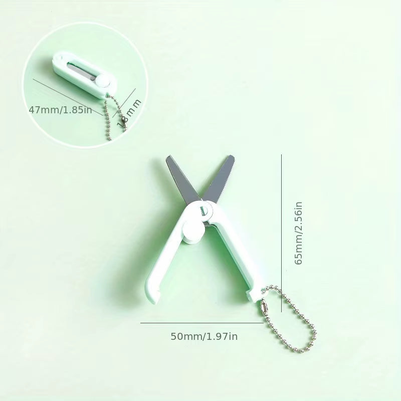 1Pc Mini Portable Folding Scissors Creative in Pastel Colors Stainless Steel Paper Cutting Art Projects Office School Supplies