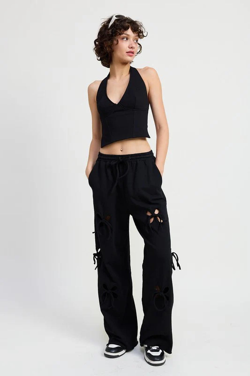 FRENCH TERRY HALTER TOP