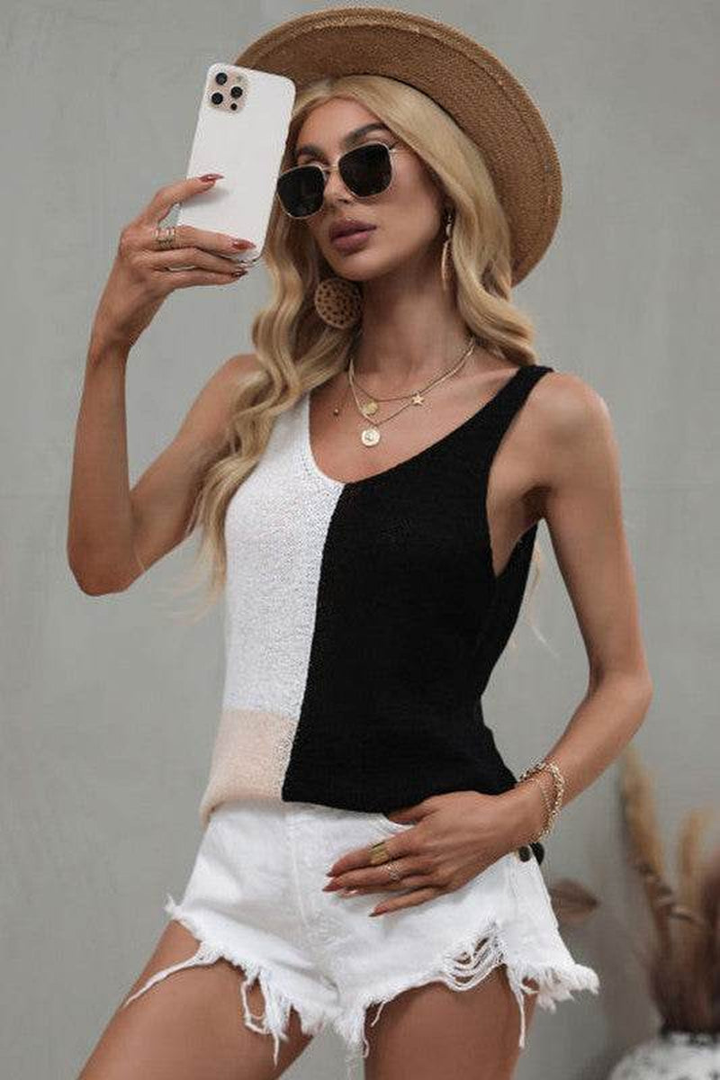 Color Block Tank Top