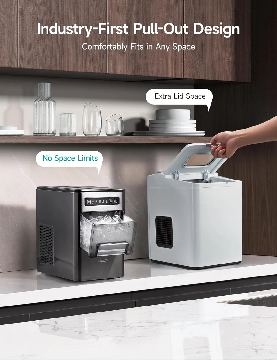 Ice Maker Portable Countertop, Ice Machine Countertop Ice in 6 Mins, 24 Lbs/Day, Icemaker with Ice Scoop, for Gifts