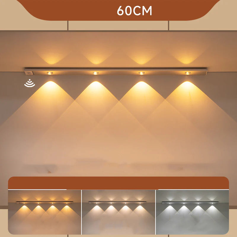 Wireless LED Stick-On Motion Sensor Charging Shoe Closet Light Bar