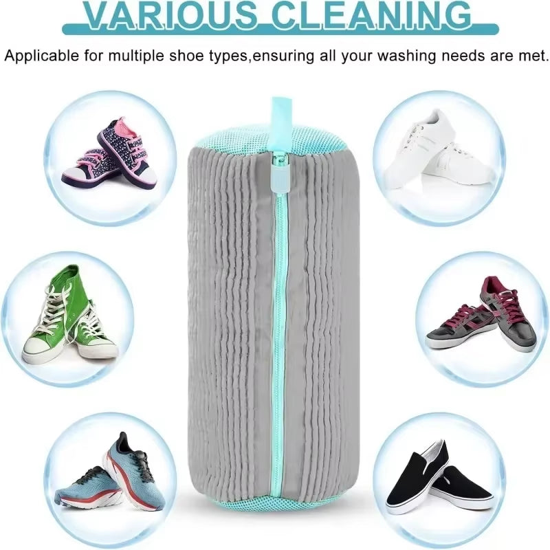 1/2PCS Wash Shoes Bag Padded Net Laundry Shoes Protector Fluffy Fibers Polyester Washing Shoes Machine Laundry Bag Drying Bags