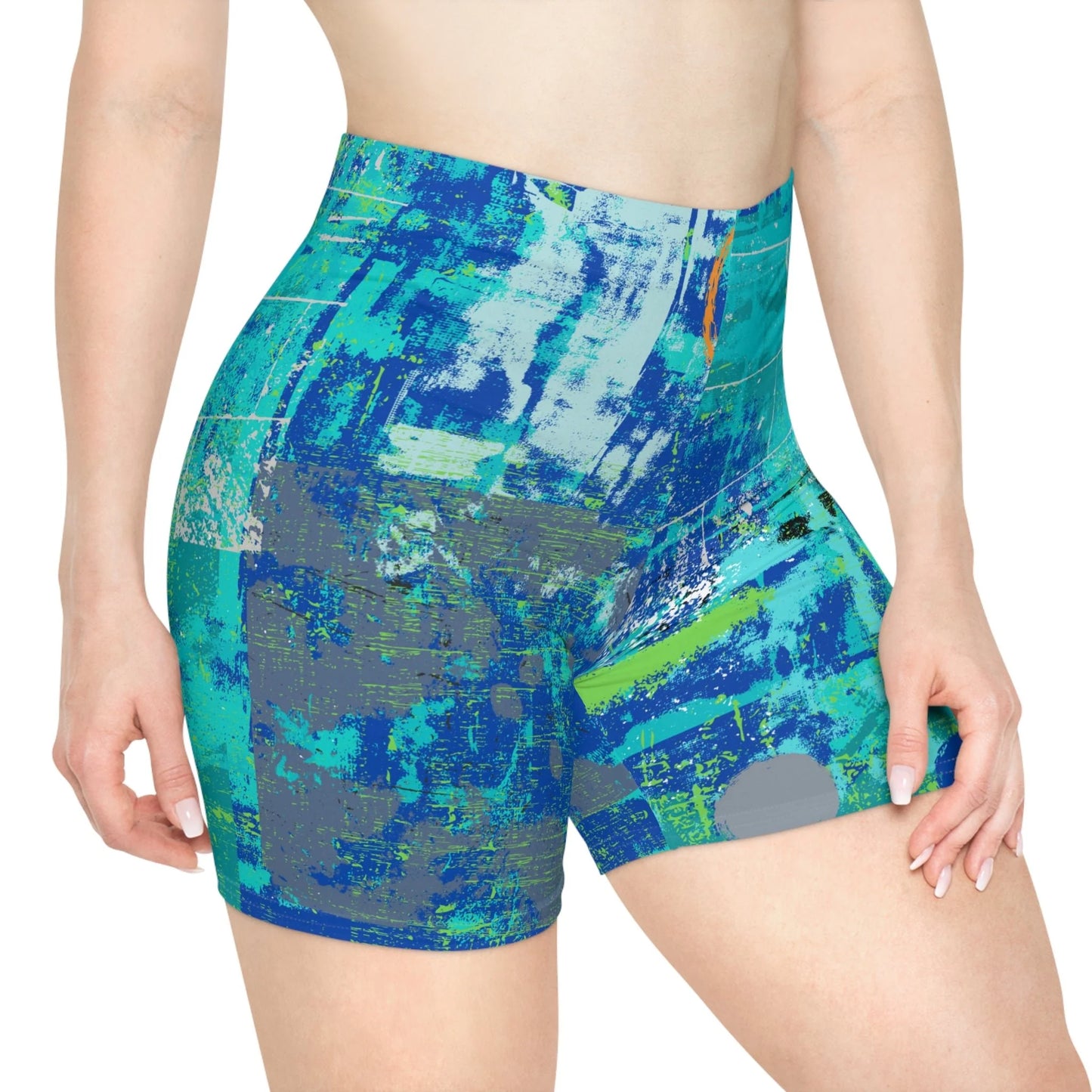 Elastic Premium Women'S Biker Shorts BLUE | Minimal by Queennoble