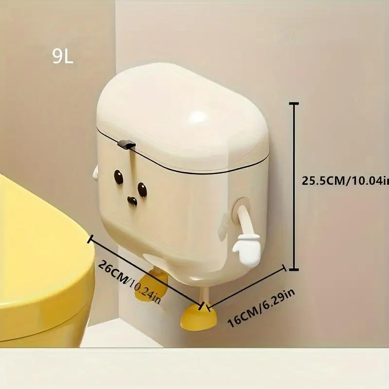 UFORU 3.2Gal/12L Compost Bin Kitchen for Counter Top or under Sink Plastic Hanging Trash Can with Lid Wall Mounted Garbage Can for Bathroom Office RV ABS Plastic Smooth Surface Easy Cleaning Leak-Proof Seal for Odor Control - Installation Installation