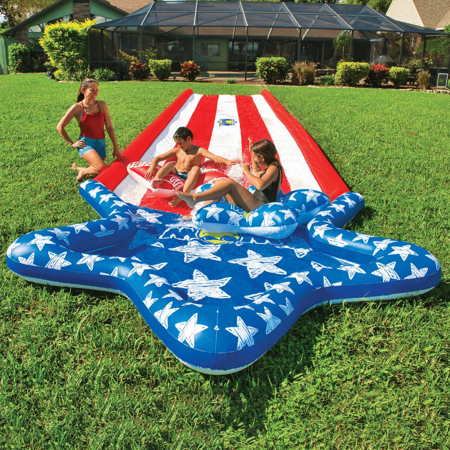 WOW Watersports Americana Stars & Stripes Giant 40Ft Backyard Super Slide