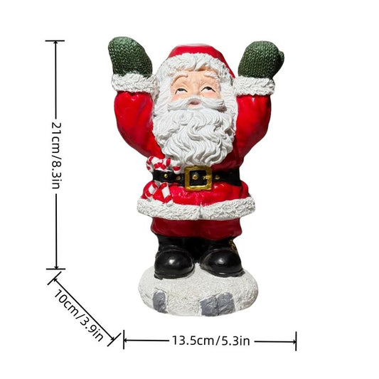 A Santa Claus Transformed into a Strongman Storage Ornament, a Cute and Creative Santa Claus Tray Sculpture, a Christmas Home Living Room Coffee Table Decoration Ornament, a Christmas Gift for Friends and Family, Resin Handicrafts