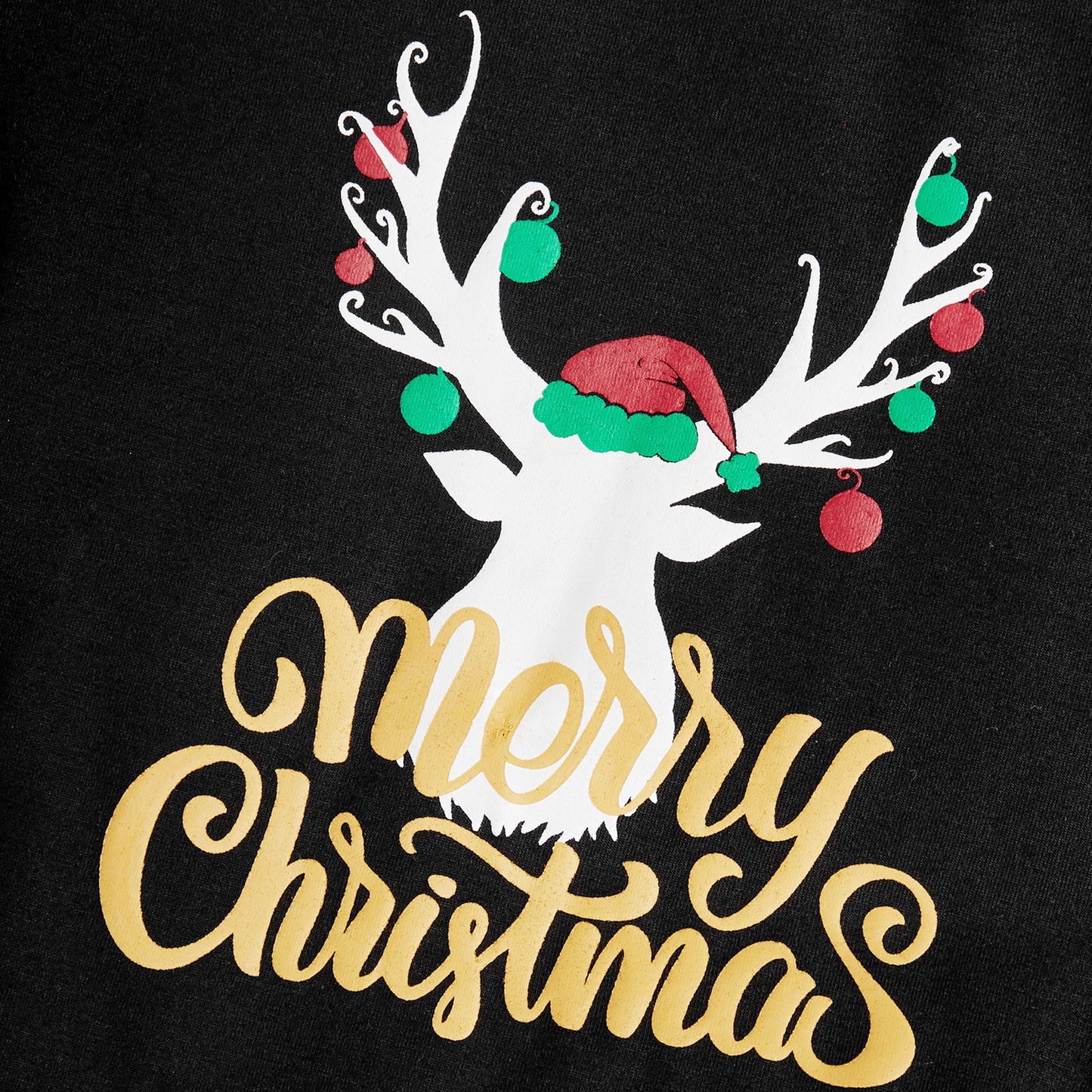 Merry Christmas Pajamas Letter Antler Print Plaid Splice Family Matching Pajamas Sets for Men, Red Plaid, L