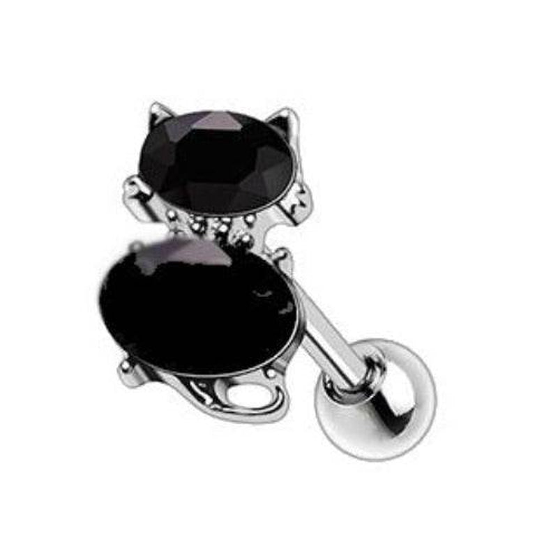 316L Stainless Steel Fancy Black Cat Cartilage