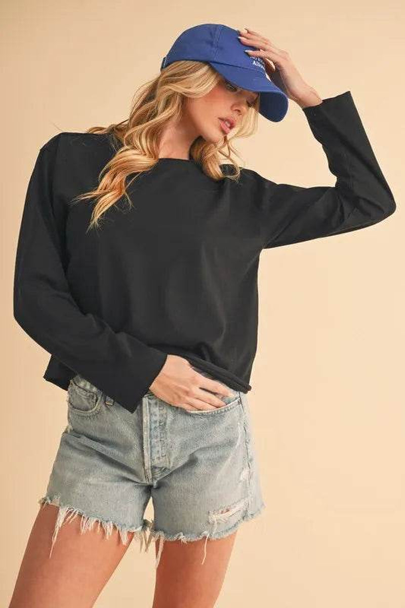 Aemi+Co round Neck Long Sleeve T-Shirt
