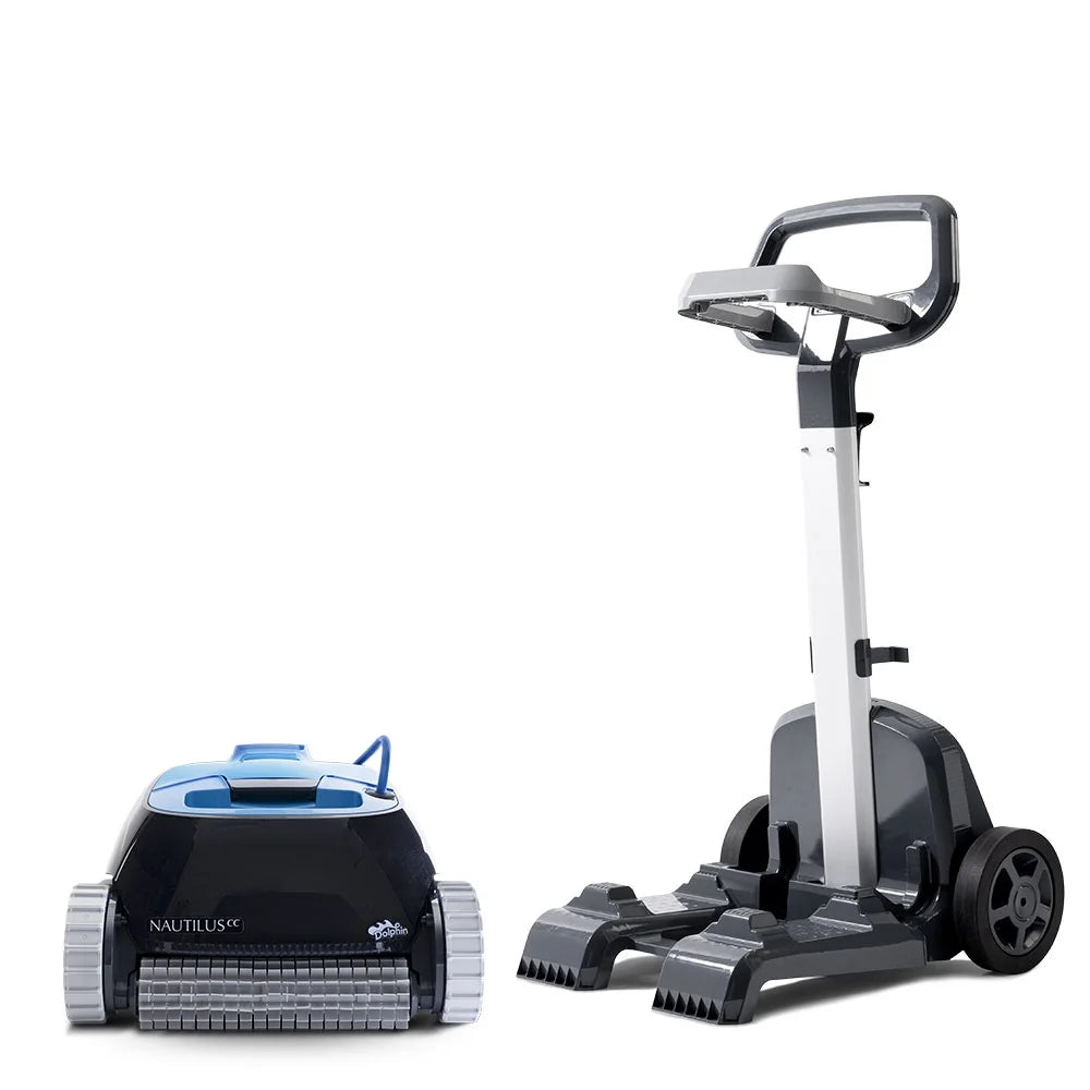 Nautilus CC Robotic Pool Vacuum Cleaner with Universal Caddy — Easy to Transport and Store Your — Ideal for Above/In-Ground Pools up to 33 FT in Length