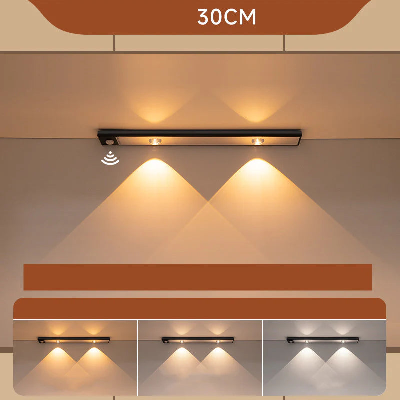 Wireless LED Stick-On Motion Sensor Charging Shoe Closet Light Bar
