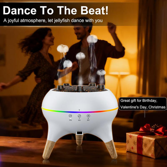 Essential Oil Diffuser 250Ml,Jellyfish Diffuser Volcano Diffuser Air Humidifiers Dynamic Sound Pickup Ultrasonic Aromatherapy Remote Control 7-Color Lights for Home Bedroom Office Hote