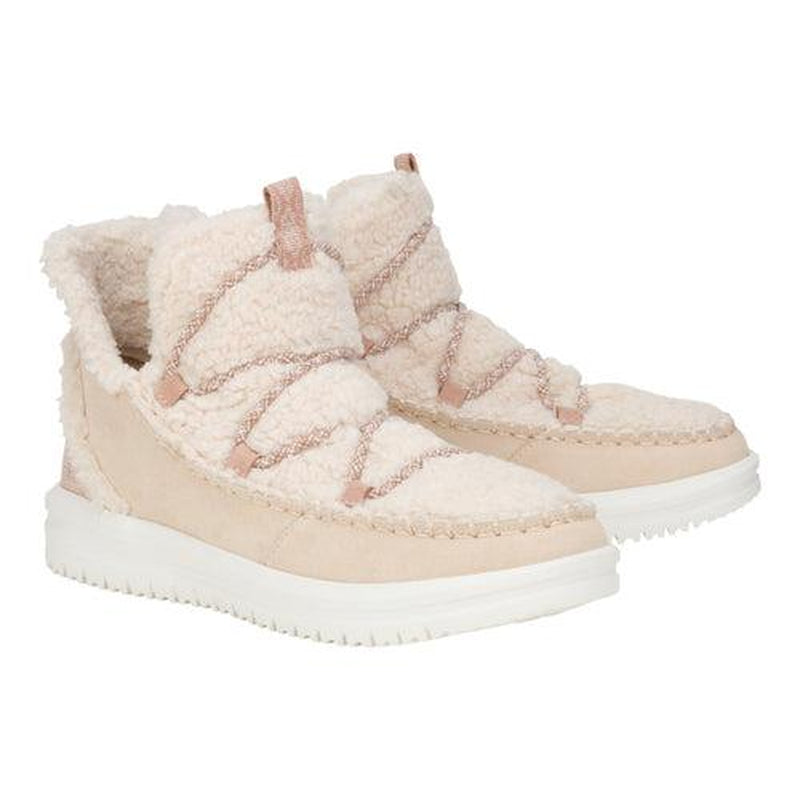HEYDUDE Camden Suede Cozy Boots - Womens Comfortable Pull on Boots