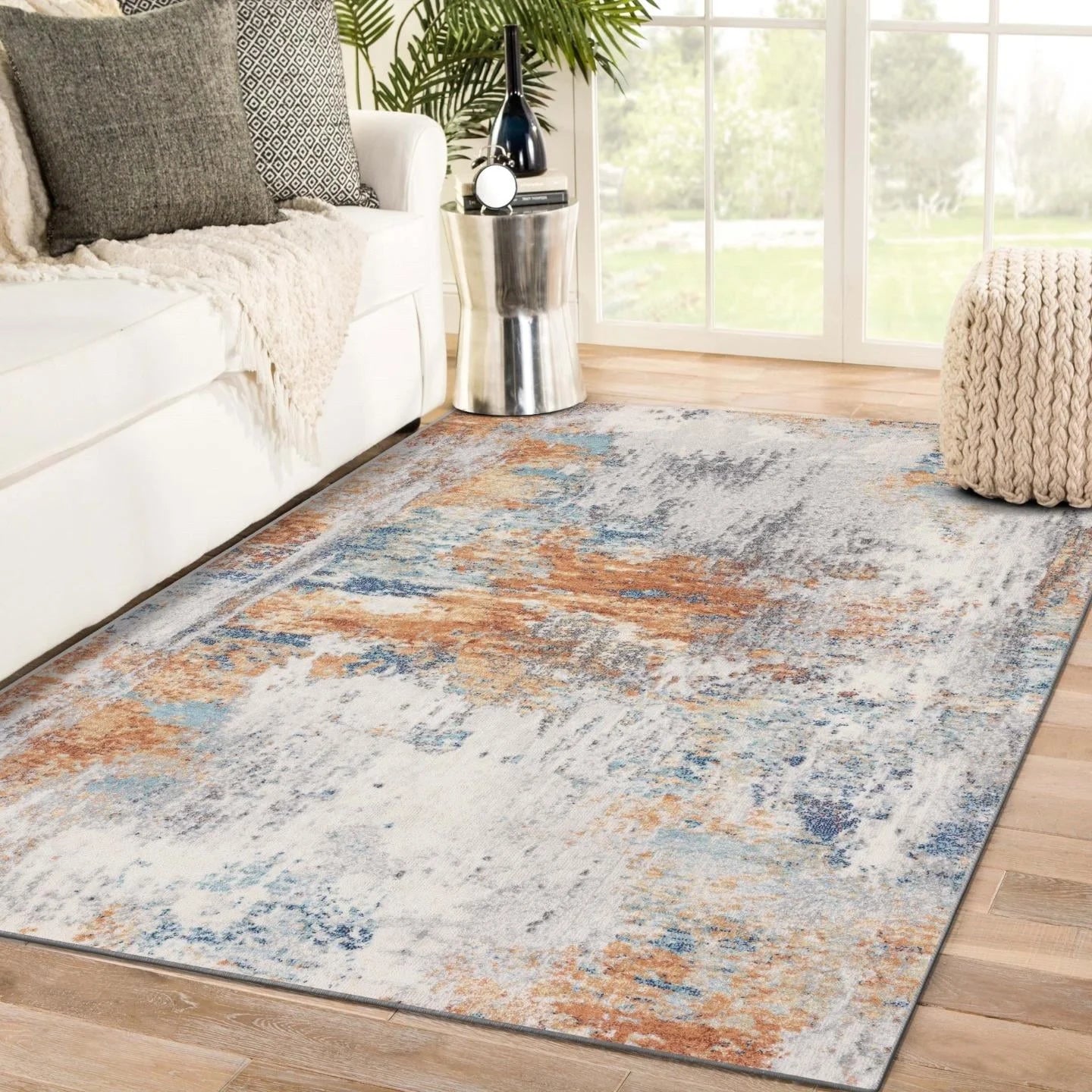 Kingsbury Abstract Area Rug Multicolor 5X7