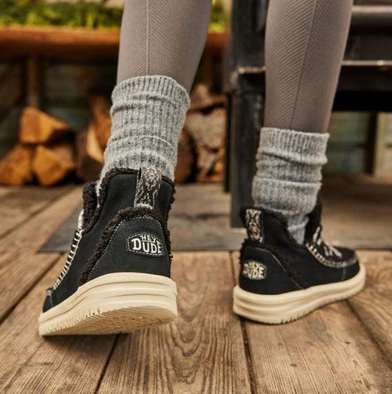 HEYDUDE Camden Suede Cozy Boots - Womens Comfortable Pull on Boots