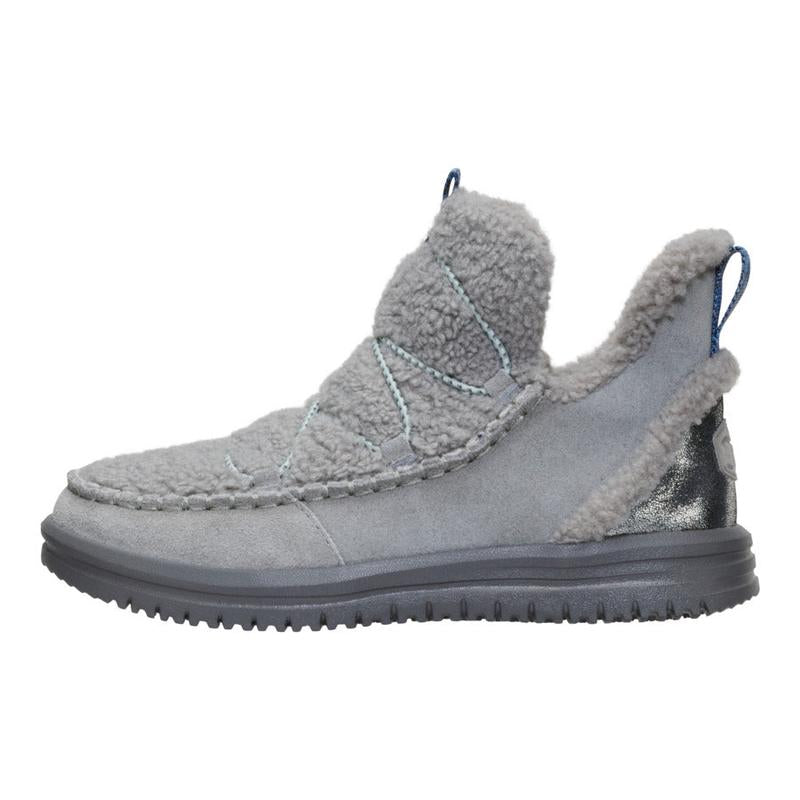 HEYDUDE Camden Suede Cozy Boots - Womens Comfortable Pull on Boots