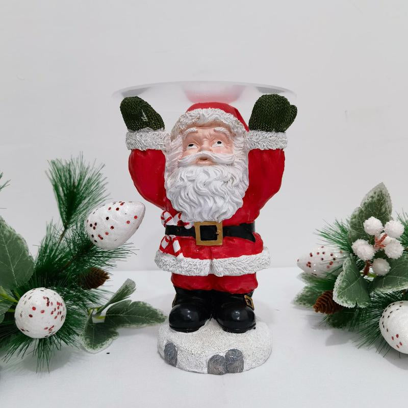 A Santa Claus Transformed into a Strongman Storage Ornament, a Cute and Creative Santa Claus Tray Sculpture, a Christmas Home Living Room Coffee Table Decoration Ornament, a Christmas Gift for Friends and Family, Resin Handicrafts