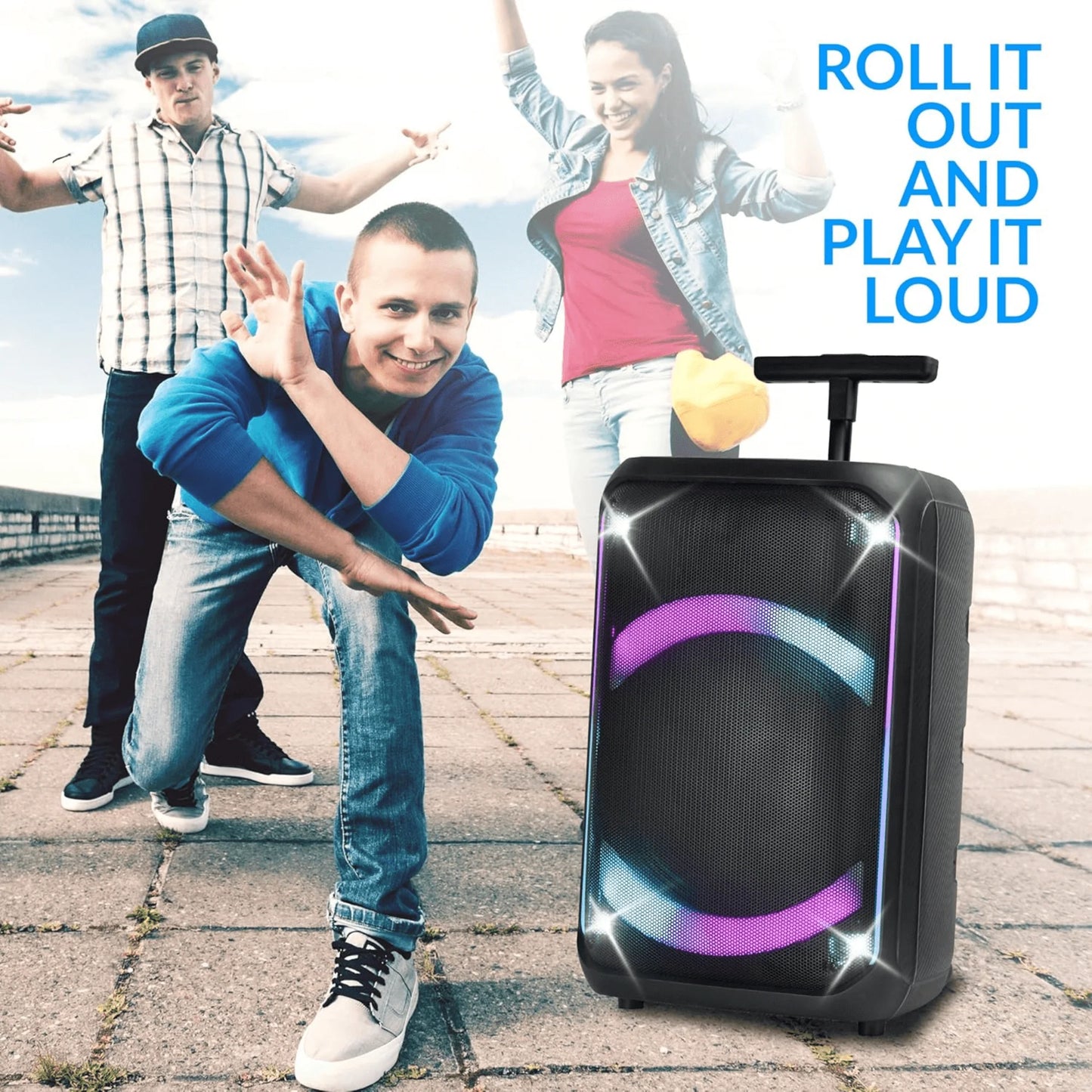 IQ Sound 12-Inch Portable Bluetooth Party Speaker with TWS