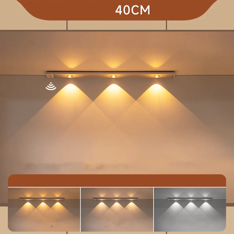 Wireless LED Stick-On Motion Sensor Charging Shoe Closet Light Bar
