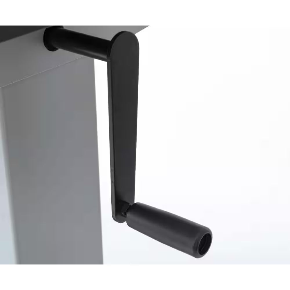 59 In. Rectangular Silver/Black Standing Desks with Adjustable Height