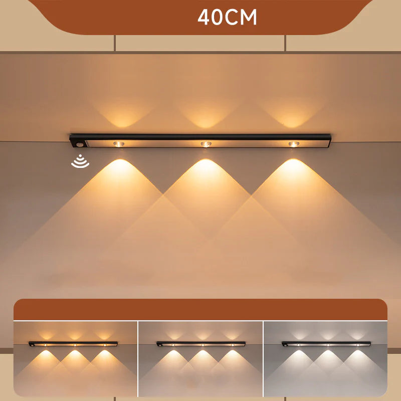 Wireless LED Stick-On Motion Sensor Charging Shoe Closet Light Bar