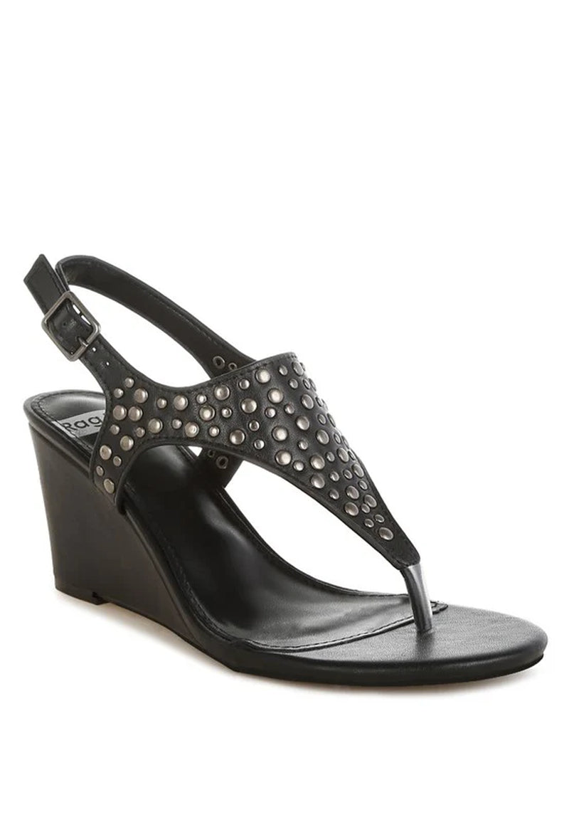 Sappho Studded Thong Toe Wedges