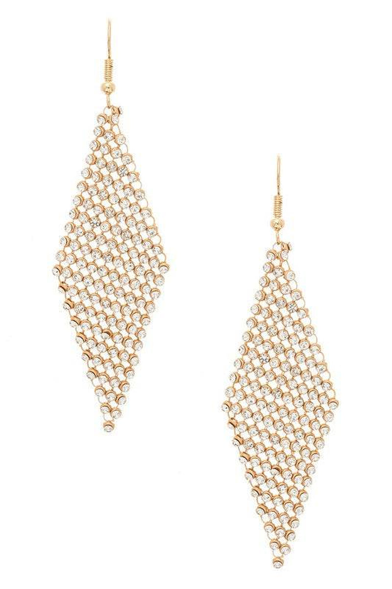 Rhinestone Mesh Iconic Earrings