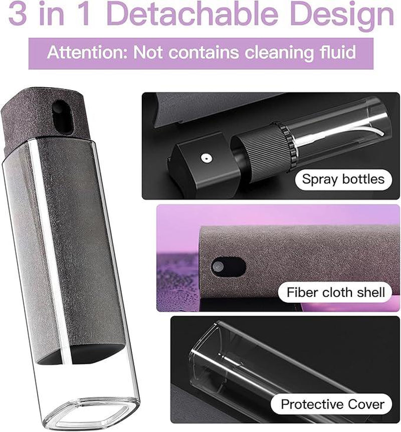 Touchscreen Screen Cleaner Kit 2 Pcs, Phone, Tablet and Car Screen Cleaner, Two in One Spray and Microfiber Cloth(Grey&Pink) Camera Smartphone