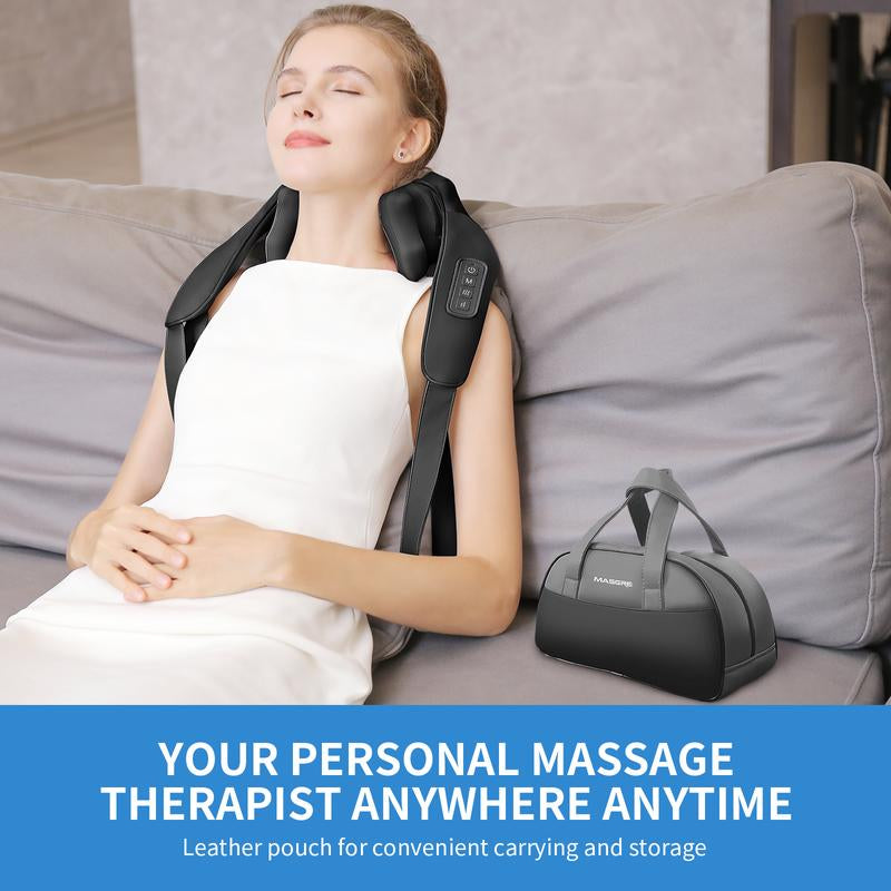 Master Hand Shoulder and Neck Massager Cervical Spine Massager Trapezius Neck Massager Hot Compress Electric Cervical N7-Green with Advanced Kneading Technology for Deep Muscle Relaxation