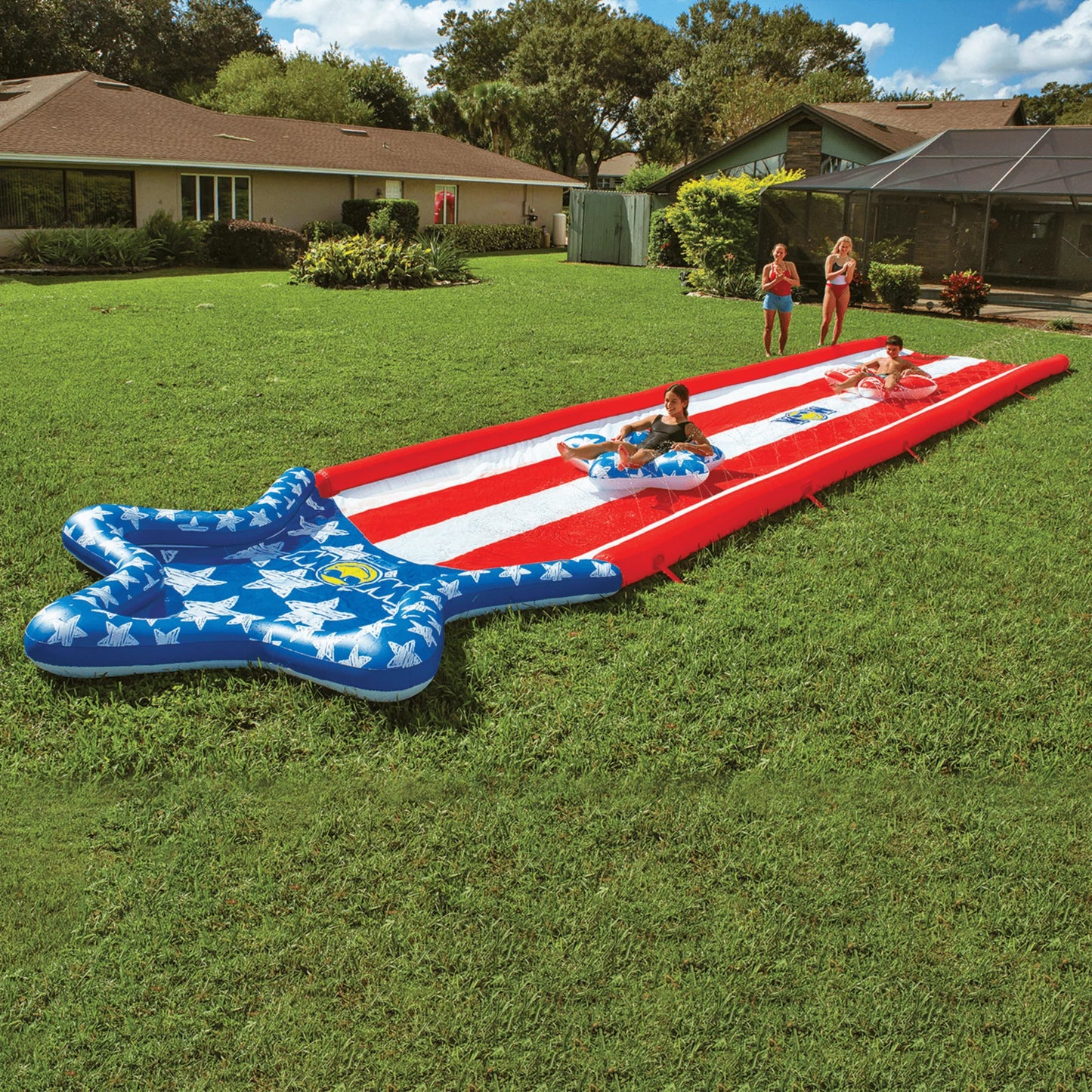 WOW Watersports Americana Stars & Stripes Giant 40Ft Backyard Super Slide