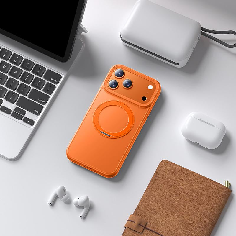 For Iphone 17 Pro Max Case with Stand,Fit for Magsafe,Military Drop Protection,Build in Magnetic Kickstand,Slim Phone Case for Iphone 17 Pro Max, 6.9",Matte Orange