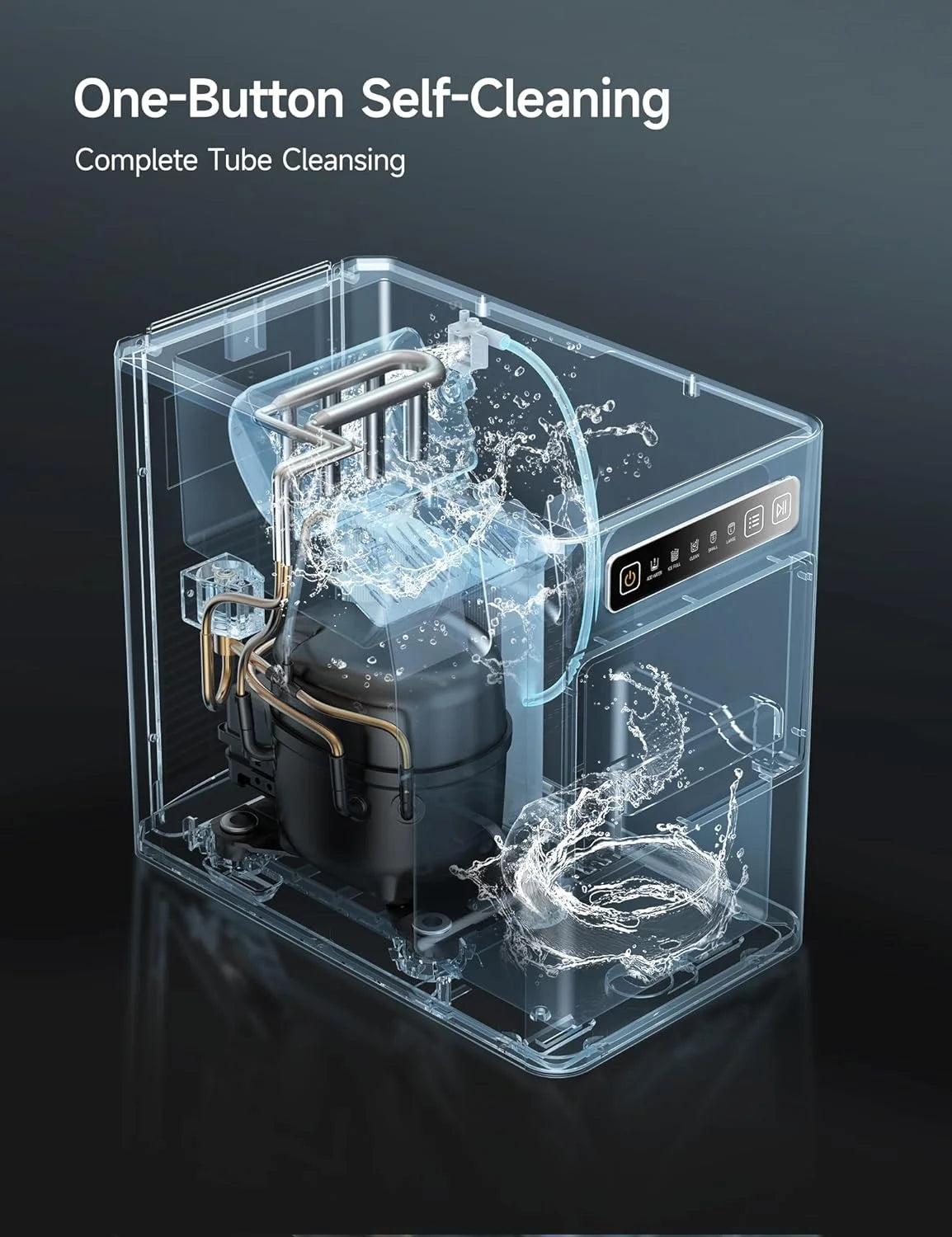 Ice Maker Portable Countertop, Ice Machine Countertop Ice in 6 Mins, 24 Lbs/Day, Icemaker with Ice Scoop, for Gifts
