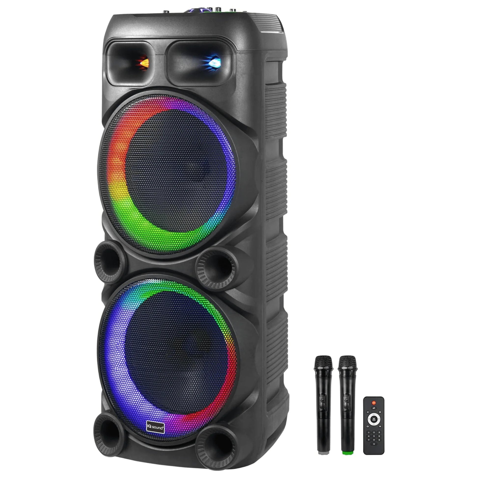 IQ Sound 2X12-Inch Portable Bluetooth Party Speaker