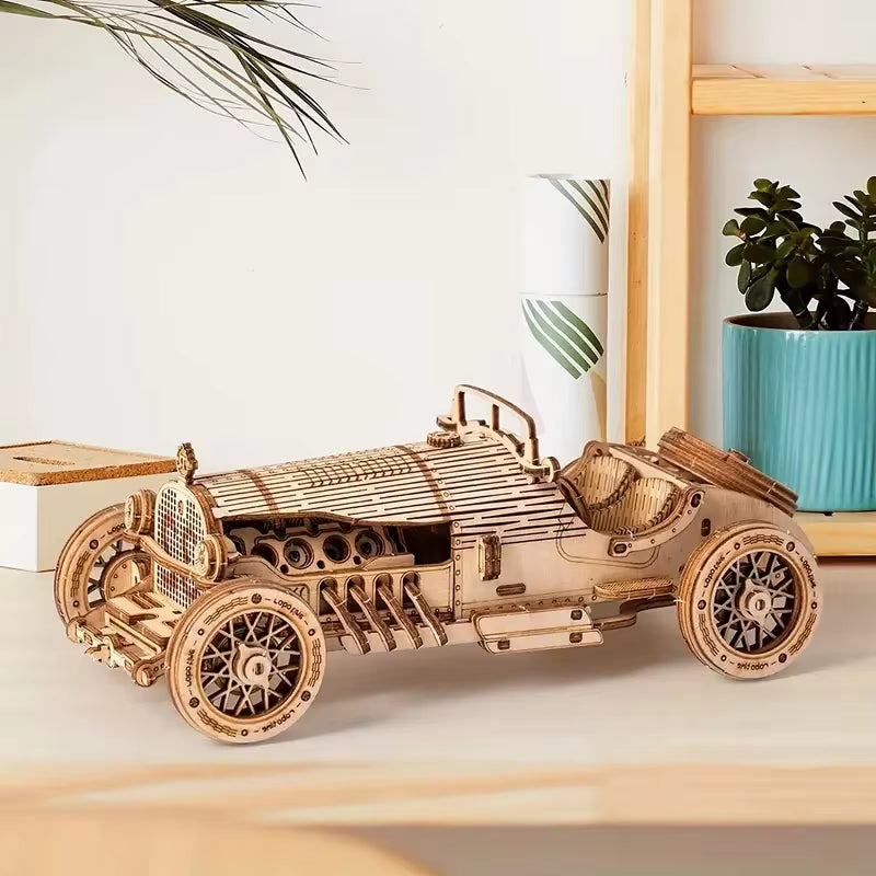 3D Car Wooden Puzzle, Scale Model,Diy Model Kit, Handcraft Gift,Home Decoration,Mechanical Model Kit, Building Toy,Birthday/Chri