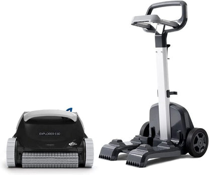 Dolphin Explorer E30 Wi-Fi Robotic Pool Vacuum Cleaner up to 50 FT - Transport Bundle with Caddy