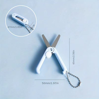 1Pc Mini Portable Folding Scissors Creative in Pastel Colors Stainless Steel Paper Cutting Art Projects Office School Supplies