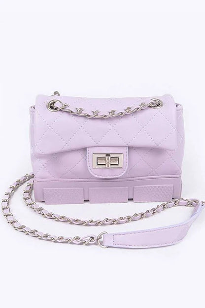 Silicon Bottom Quilted Shouder Bag