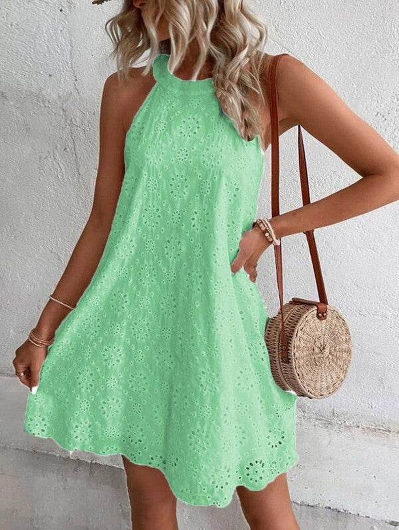 Eyelet Short Dress