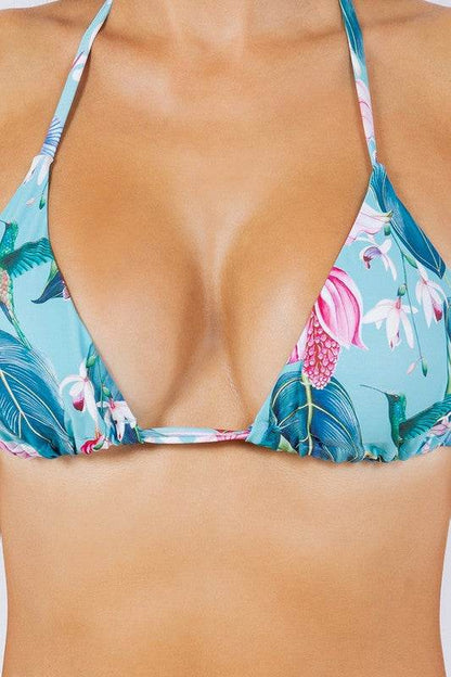 TWO PIECE SCENIC and FLORAL PRINTS BIKINI