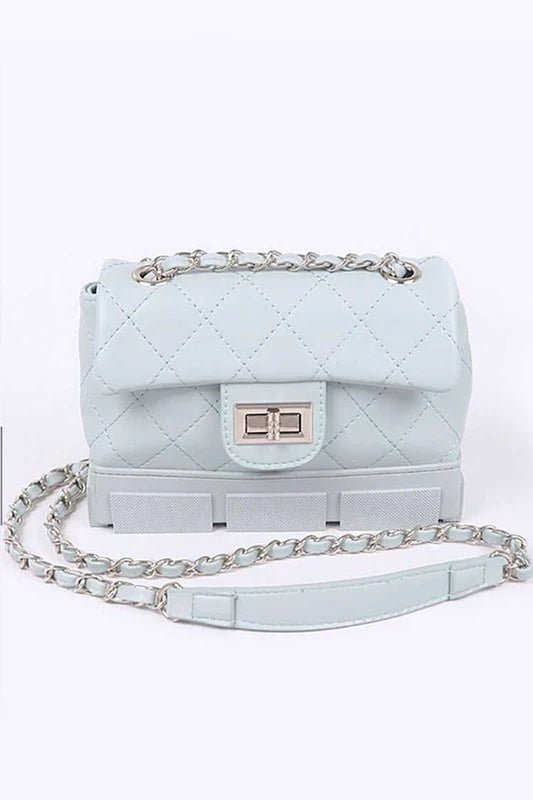 Silicon Bottom Quilted Shouder Bag