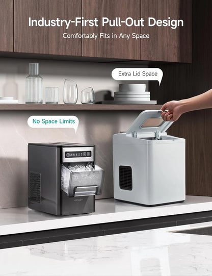 Ice Maker Portable Countertop, Ice Machine Countertop Ice in 6 Mins, 24 Lbs/Day, Icemaker with Ice Scoop, for Gifts