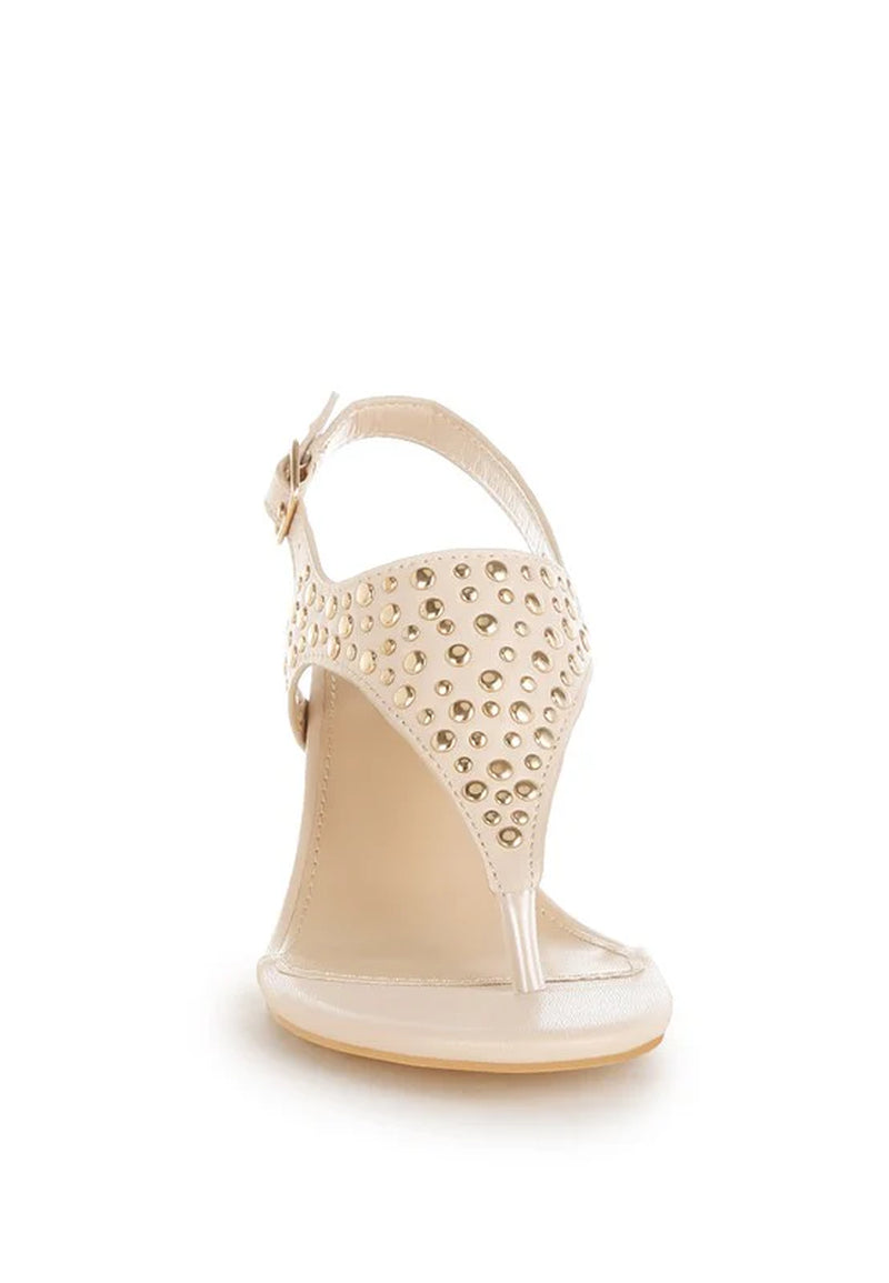 Sappho Studded Thong Toe Wedges