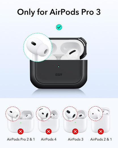 ESR for 2025 Airpods Pro 3 Case, Full Drop Protection Cover with Lanyard,Compatible with Magsafe,Stylish & Lightweight Airpods Accessories,Magsafe Charging, Protective Cover with Strong Magnet