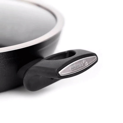 Korkmaz Nora Granita 3L Aluminum Non Stick Low Casserole Dish with Lid